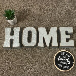 Metallic HOME Wall Decor